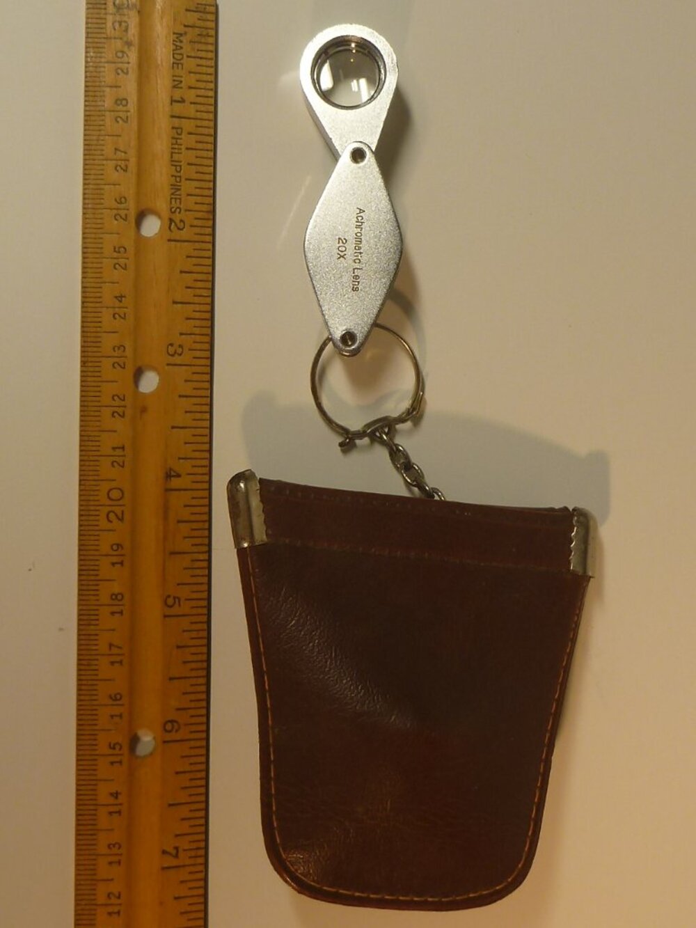 Vintage Swift 20X Achromatic Folding Pocket Loupe & Leather Case